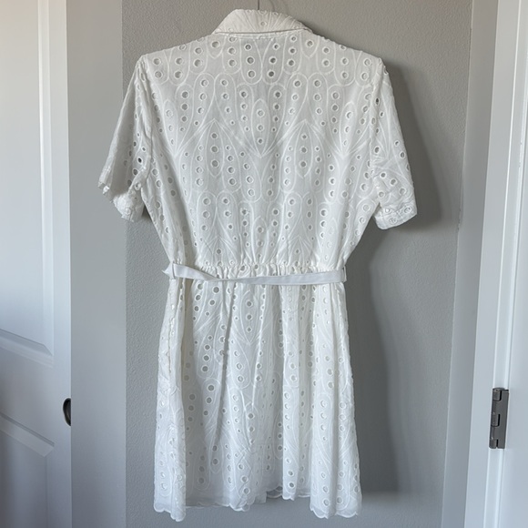Zara Embroidered Eyelet Mini Dress ZW Collection - Picture 13 of 13